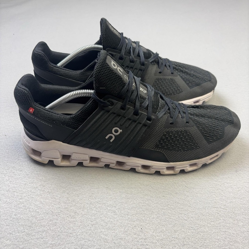 On Cloudswift Shoes Mens Size 12 Black Mesh Helion CloudTec Running Sneakers